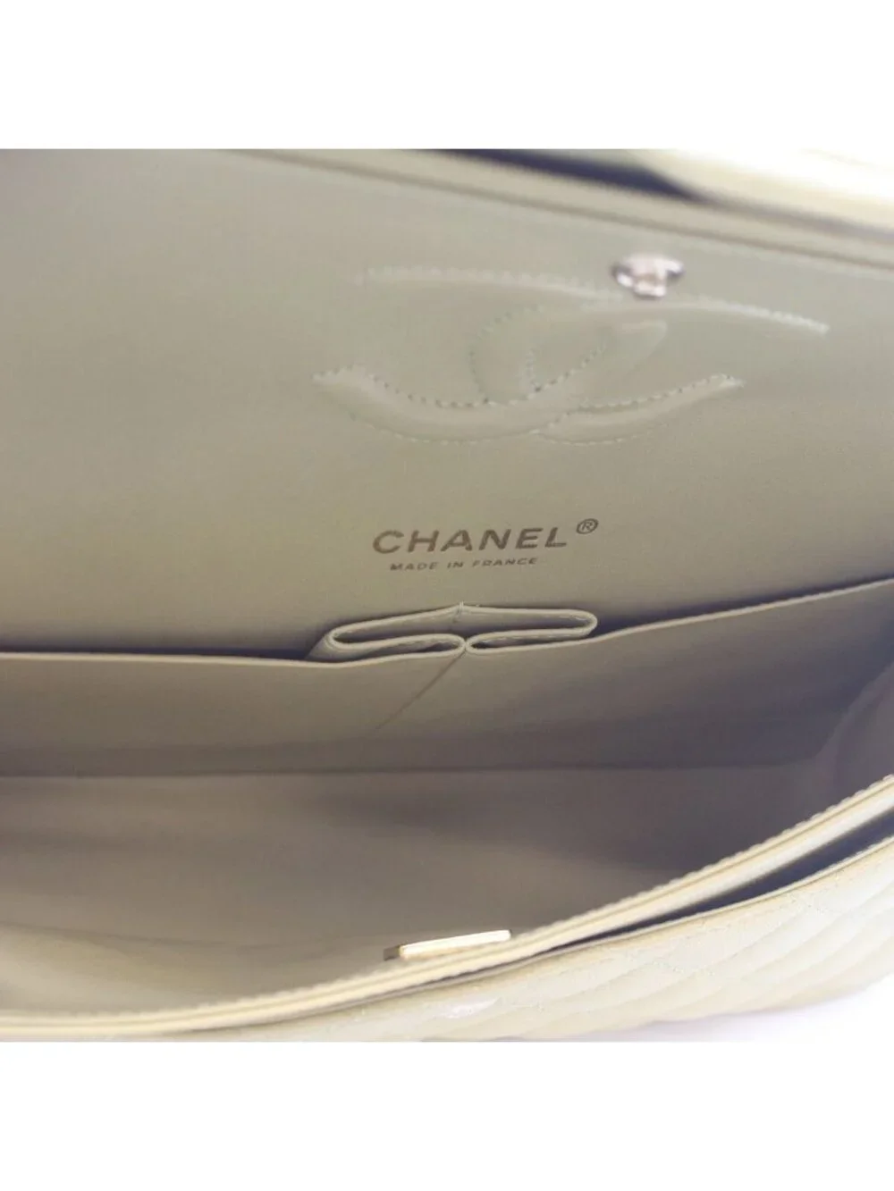 Chanel Green Caviar Double Flap Bag Quilted 25